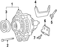 Foto de Polea del Alternador Original para Kia Optima Kia Rondo Hyundai Santa Fe Marca KIA Nmero de Parte 373213E001