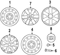 Foto de Ruedas Original para Kia Optima Kia Rondo Marca KIA N�mero de Parte 529102G900