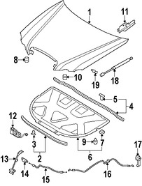 Foto de Cable Abre Capo Original para Kia Amanti 2004 2005 2006 2007 2008 2009 Marca KIA N�mero de Parte 811903F100