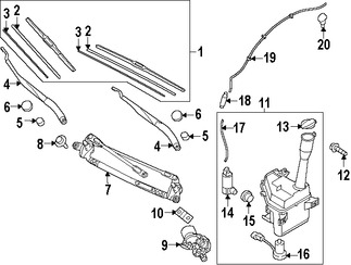 Foto de Aspa de limpiaparabrisas Original para Kia Optima 2017 Marca KIA Nmero de Parte 983612B000