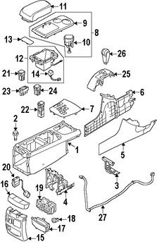 Foto de Consola de Apoyabrazos Original para Kia Amanti 2008 2009 Marca KIA N�mero de Parte 846603F005ACT