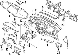 Foto de Cubierta de Panel de Instrumentos Original para Kia Cadenza 2014 2015 2016 Marca KIA N�mero de Parte 847103R300WK