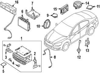 Foto de Perilla de Radio Original para Kia Cadenza 2014 2015 2016 Marca KIA Nmero de Parte 961733R115