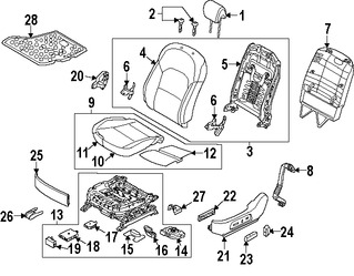 Foto de Panel lateral de Asiento Original para Kia Cadenza 2014 2015 2016 Marca KIA N�mero de Parte 881853R020GVF