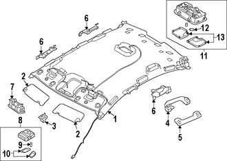 Foto de Luz de techo Original para Kia Cadenza 2014 2015 2016 Marca KIA N�mero de Parte 928503R000TX