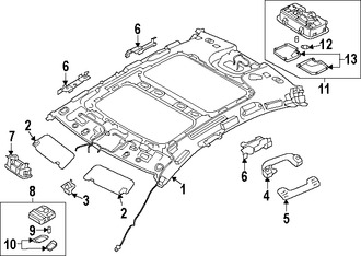 Foto de Techo Interior Original para Kia Cadenza 2014 2015 2016 Marca KIA N�mero de Parte 854103R535AYK