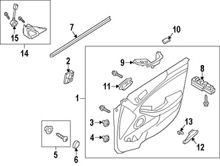 Foto de Protector contra Intemperie Cristal de Puerta Original para Kia Cadenza 2014 2015 2016 Marca KIA Nmero de Parte 822413R000