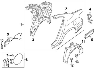 Foto de Actuador del Seguro Puerta de Combustible Original para Kia Cadenza 2014 2015 2016 Marca KIA Nmero de Parte 815903R010