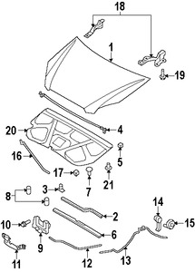 Foto de Cable Abre Capo Original para Kia Rondo 2007 2008 2009 2010 Marca KIA N�mero de Parte 811901D100