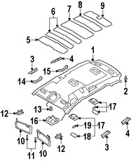 Foto de Lente de luz del domo Original para Kia Rondo Kia Optima Kia Sedona Marca KIA Nmero de Parte 928524D500