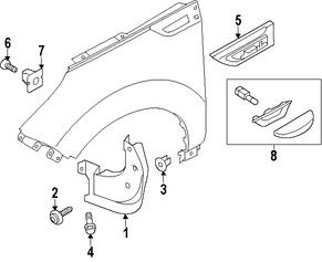 Foto de Guarda lodo Original para Kia Soul 2014 2015 2016 2017 Marca KIA Nmero de Parte 86832B2000