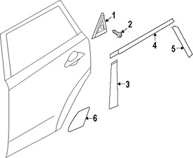 Foto de Moldura de Puerta Original para Kia Soul 2014 2015 2016 2017 Marca KIA Nmero de Parte 83840B2000