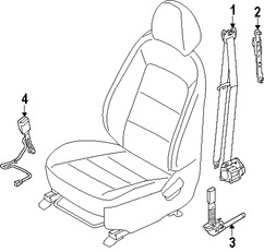 Foto de Cinturon de seguridad Regazo Hombros Original para Kia Forte Koup 2014 2015 2016 Marca KIA Nmero de Parte 88810A7520WK