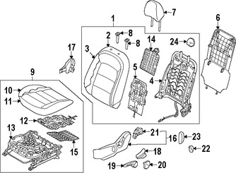 Foto de Cubierta de Asiento Original para Kia Forte Koup 2014 2015 2016 Marca KIA Nmero de Parte 88160A7850K3E