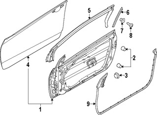 Foto de Sello de la puerta Original para Kia Forte Koup 2014 2015 2016 Marca KIA Nmero de Parte 82130A7200