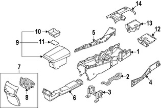 Foto de Consola de Apoyabrazos Original para Kia K900 2016 2017 Marca KIA N�mero de Parte 846603T800KGM