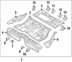 Foto de Bandeja de Piso Original para Kia K900 2015 2016 2017 Marca KIA N�mero de Parte 655103T010
