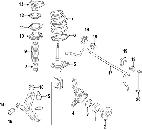 Foto de Puntal de suspensin Original para Kia Soul EV 2015 2016 2017 Marca KIA Nmero de Parte 54650E4000