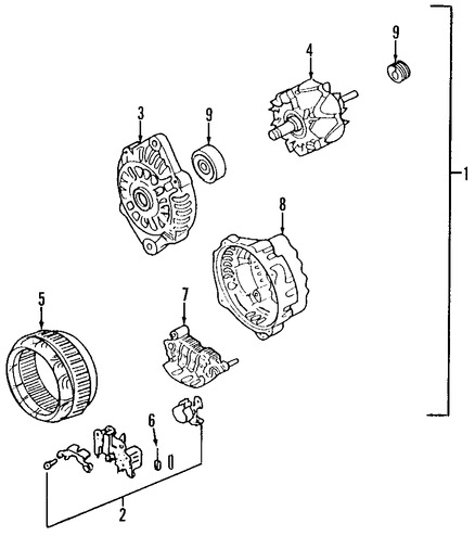 Foto de Regulador de Voltaje Original para Kia Sephia 1994 1995 1996 1997 Marca KIA Nmero de Parte 0K20118W70A