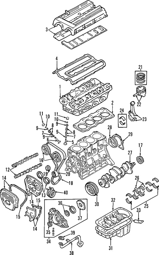 Foto de Arbol de Levas Original para Kia Sportage Marca KIA Nmero de Parte 0K95412420