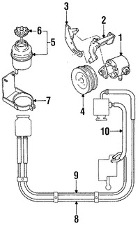 Foto de Polea de Bomba de Direccin Original para Land Rover Defender 110 1993 Land Rover Range Rover 1993 1994 1995 Land Rover Defender 90 1994 1995 Marca LAND ROVER Parte #ERR2985