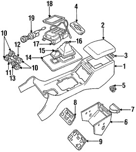 Foto de Cerrojo de Consola Central Original para Land Rover Discovery Marca LAND ROVER Nmero de Parte BTR8901PUY