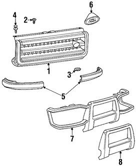 Foto de Rejilla / Parrilla / Mascarilla Original para Land Rover Discovery 1999 2000 2001 2002 Marca LAND ROVER Nmero de Parte AWR3633PCM