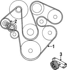 Foto de Banda serpentina Original para Land Rover Discovery 1999 2000 2001 2002 2003 2004 Marca LAND ROVER Nmero de Parte ERR6896