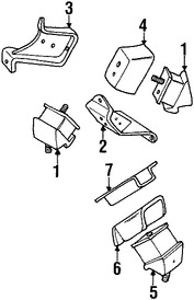 Foto de Soporte de Montura del motor Original para Land Rover Discovery 1999 2000 2001 2002 2003 2004 Marca LAND ROVER Nmero de Parte KKU106200