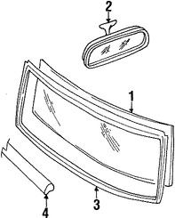 Foto de Espejo retrovisor interior Original para Land Rover Discovery 1999 2000 2001 2002 2003 2004 Marca LAND ROVER Nmero de Parte AWR2147