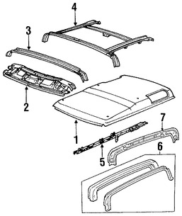 Foto de Panel de Techo Original para Land Rover Discovery 1999 2000 2001 2002 2003 2004 Marca LAND ROVER Nmero de Parte AKP700030