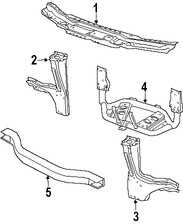 Foto de Barra sujecin soporte del radiador Original para Land Rover Range Rover Marca LAND ROVER Nmero de Parte ABG760050