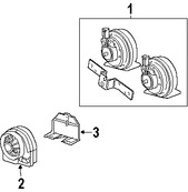 Foto de Claxon / Corneta / Bocina / Pito Original para Land Rover Range Rover Marca LAND ROVER Nmero de Parte YEB000021