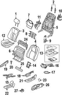 Foto de Reposacabezas Original para Land Rover Range Rover 2007 2008 Marca LAND ROVER Nmero de Parte HAH501720SUN