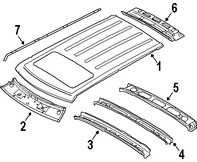 Foto de Panel de Techo Original para Land Rover Range Rover Marca LAND ROVER Nmero de Parte LR014244