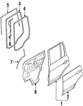 Foto de Sello de la puerta Original para Land Rover Range Rover Marca LAND ROVER Nmero de Parte LR019640