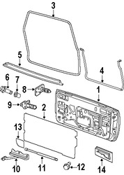 Foto de Freno de puerta Original para Land Rover Freelander 2002 2003 2004 2005 Marca LAND ROVER Nmero de Parte BFU490020