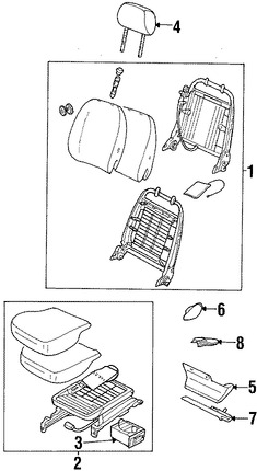 Foto de Cojin de Asiento Original para Land Rover Freelander 2002 2003 Marca LAND ROVER Nmero de Parte HAG000330PUY