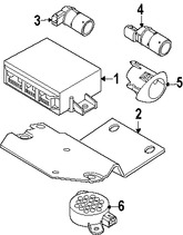 Foto de Sensor de ayuda para Estacionar Original para Land Rover Freelander Land Rover LR3 Marca LAND ROVER Nmero de Parte YDB500311PMA