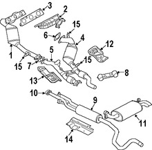Foto de Tubo de Escape Original para Land Rover Freelander 2002 2003 2004 2005 Marca LAND ROVER N�mero de Parte WCD000890