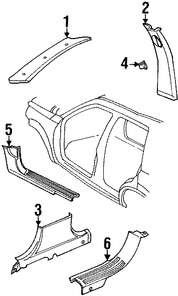 Foto de Clip de Panel de Moldura Pilar B Original para Land Rover Freelander 2002 2003 2004 2005 Marca LAND ROVER Nmero de Parte EYC10008L