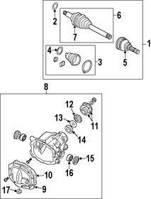 Foto de Rodamiento de Eje Propulsor Original para Land Rover Freelander 2002 2003 2004 2005 Marca LAND ROVER Nmero de Parte TZZ100160