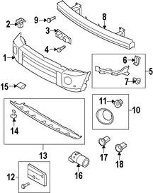 Foto de Soporte de la placa Original para Land Rover LR3 2008 Marca LAND ROVER N�mero de Parte LR007528