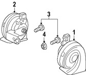 Foto de Claxon / Corneta / Bocina / Pito Original para Land Rover LR3 2005 2006 2007 2008 2009 Marca LAND ROVER Nmero de Parte YEB500170