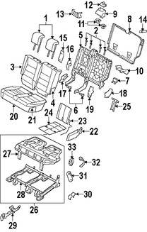 Foto de Almohadilla Calentadora de Asiento Original para Land Rover LR3 2005 2006 2007 2008 2009 Marca LAND ROVER Nmero de Parte HVD500040