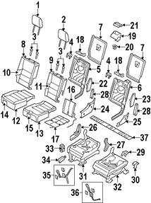 Foto de Cobertor de bisagra de asiento Original para Land Rover LR3 Land Rover Marca LAND ROVER Nmero de Parte HXT500441PVJ