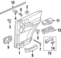 Foto de Manija interior de puerta Original para Land Rover LR3 2005 2006 2007 2008 2009 Marca LAND ROVER Nmero de Parte FVC500410WWE