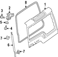 Foto de Soporte Elevacin Puerta Trasera Original para Land Rover LR3 Land Rover Marca LAND ROVER Nmero de Parte LR086368