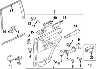 Foto de Protector contra Intemperie Cristal de Puerta Original para Land Rover  Land Rover LR3 Marca LAND ROVER Nmero de Parte CGE500231