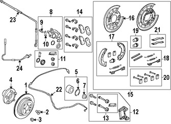 Foto de Juego de Freno de Mano Original para Land Rover  Land Rover Range Rover Sport Marca LAND ROVER Nmero de Parte LR031944